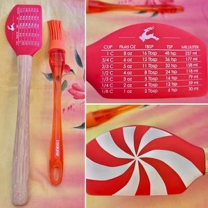 NWOT Silicone Basting Brush & Holiday Spatula